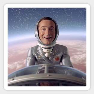 Pee Wee Herman in space Sticker